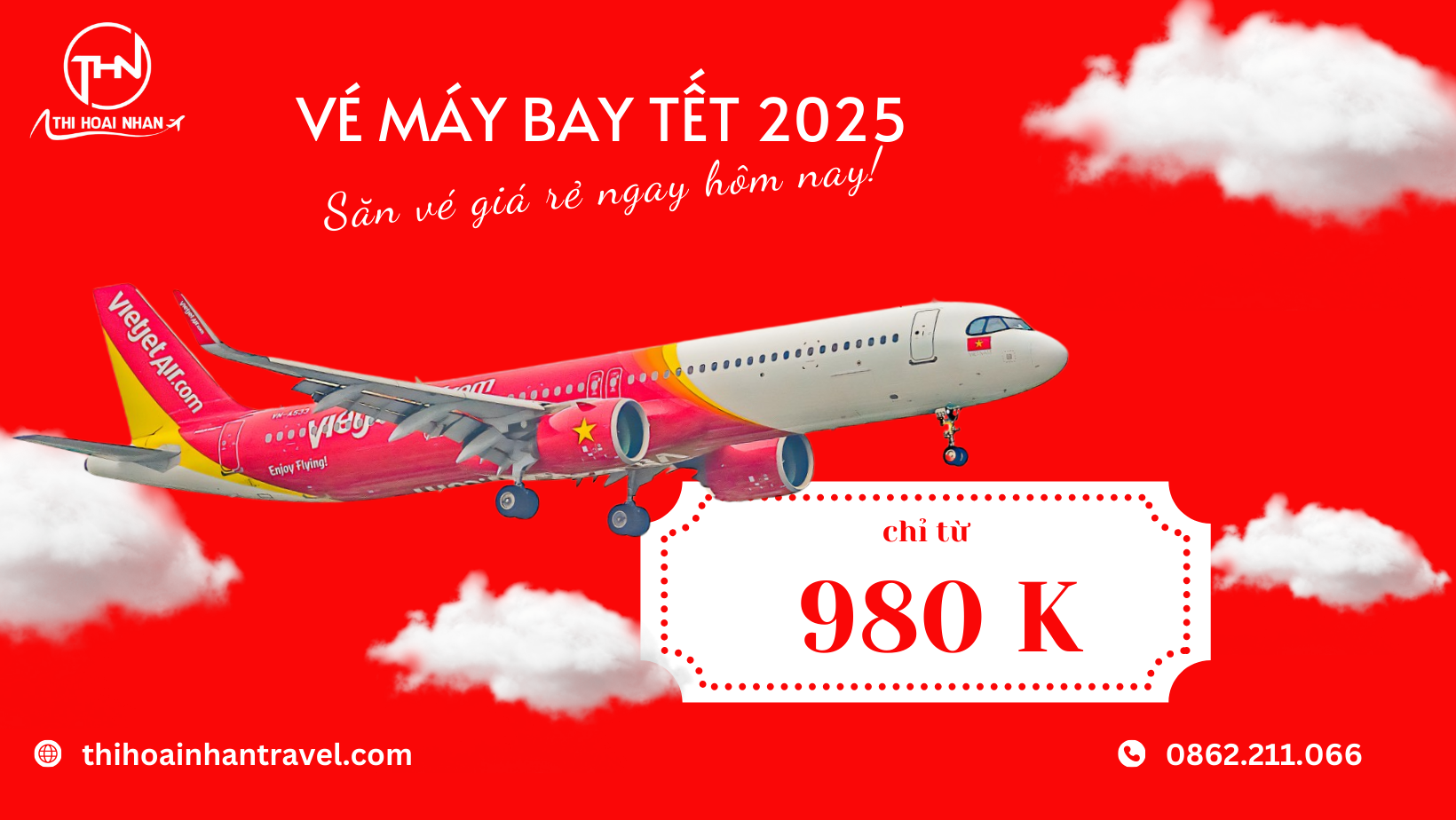 VÉ MÁY BAY TẾT 2025 – SĂN VÉ GIÁ RẺ NGAY HÔM NAY cùng thi hoài nhân travel