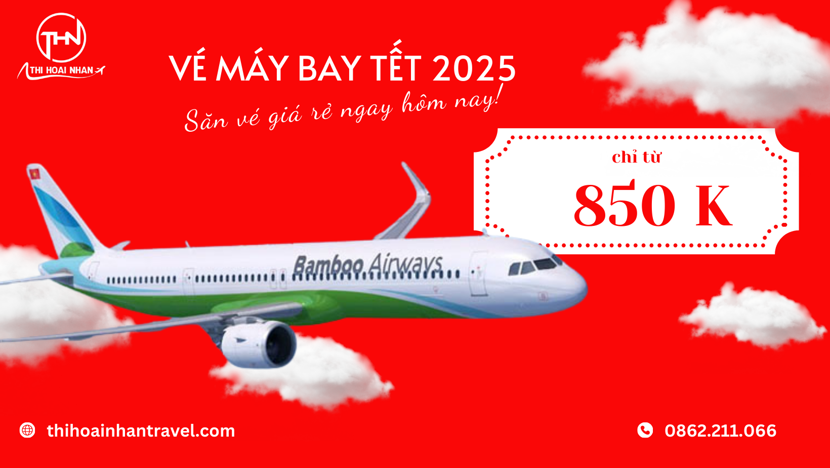 VÉ MÁY BAY TẾT 2025 – SĂN VÉ GIÁ RẺ NGAY HÔM NAY cùng thi hoài nhân travel